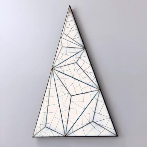 Applique contemporanea - ZOOID: TREE - Aqua Creations - da interno / in seta / triangolare
