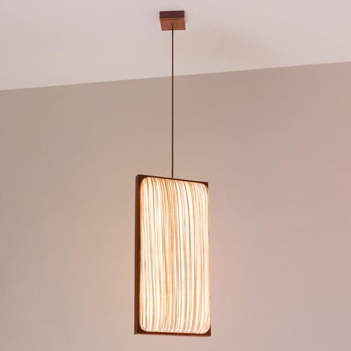 Lampada a sospensione - MINO: SIMON SAYS MAYBE - Aqua Creations - in seta / in rovere / contemporanea