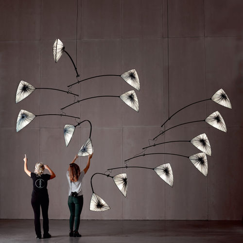 Lampada a sospensione - JEWEL : GRACE 7 - Aqua Creations - in metallo / in seta / contemporanea