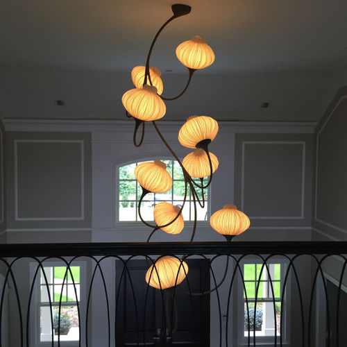 Lampada a sospensione - PALM: 9 PALMS - Aqua Creations - in metallo / in seta / contemporanea
