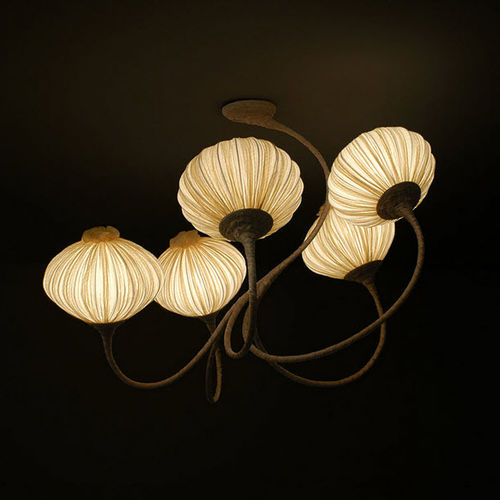 Lampadario design originale - PALM: 5 PALMS - Aqua Creations - in metallo / in seta / a incandescenza
