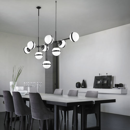 Lampadario contemporaneo - PEGGY - Vistosi - in vetro soffiato / in metallo / in ottone