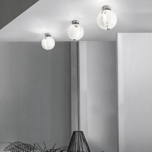 Plafoniera contemporanea - POC - Vistosi - rotonda / in vetro / LED