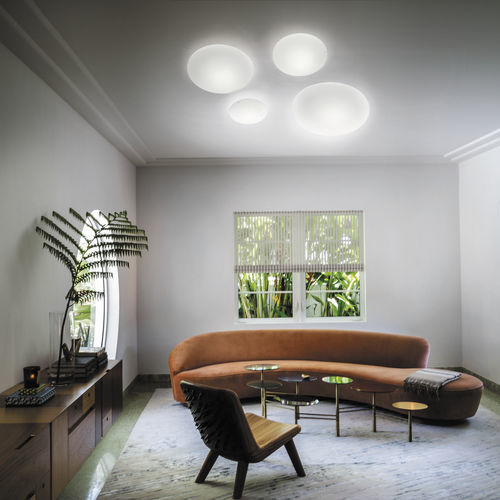 Plafoniera contemporanea - SABA - Vistosi - rotonda / in vetro / LED