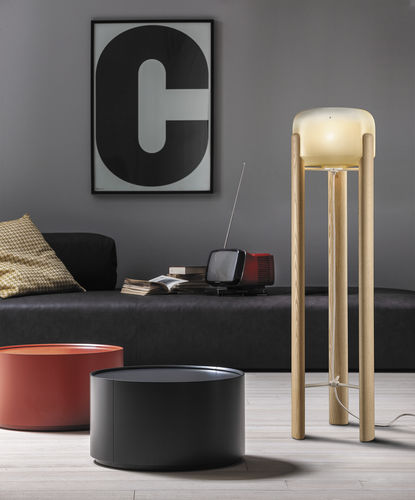 Lampada da terra - SATA - Vistosi - in vetro soffiato / in legno / contemporanea