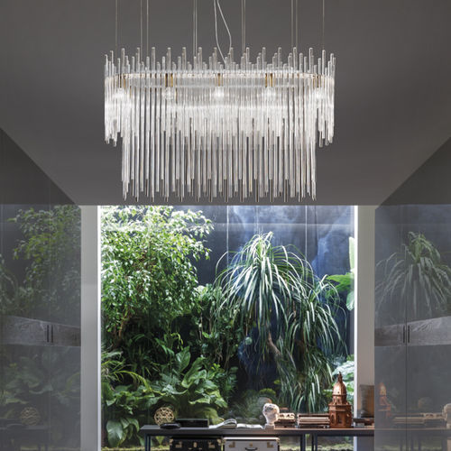 Lampadario contemporaneo - DIADEMA - Vistosi - in vetro / in metallo / da 8 lampadine