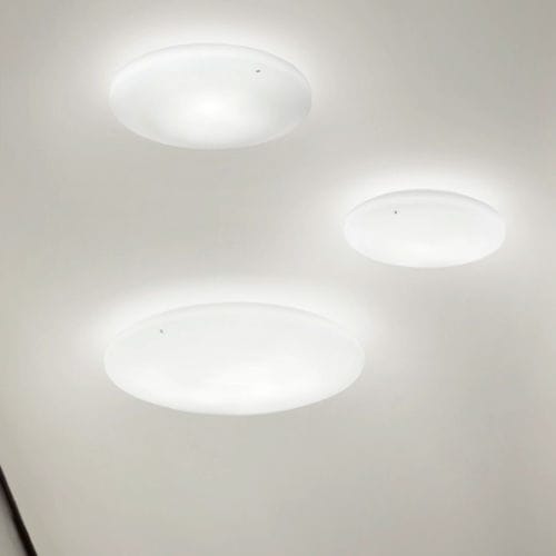 Plafoniera contemporanea - MORIS - Vistosi - rotonda / in vetro soffiato / LED