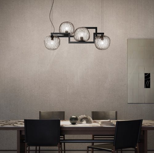 Lampada a sospensione - GLOBOSE - Vistosi - in metallo / in vetro soffiato / contemporanea