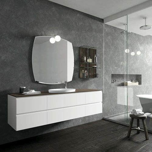 Mobile lavabo sospeso - GOLA 09 - ARCHEDA - in HPL / in vetro / contemporaneo