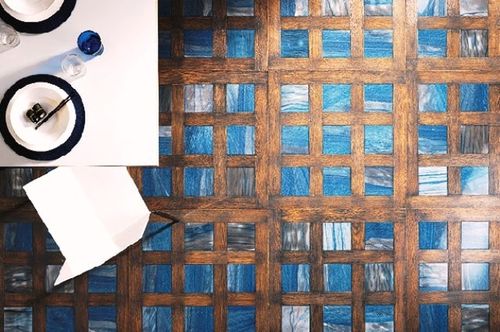 Parquet massello - CATHERINE - PARQUET IN - in legno / con intarsio in marmo / dipinto