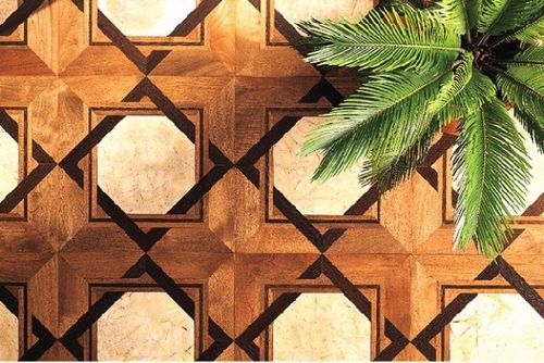 Parquet massello - STEPHANIE - PARQUET IN - in legno / con intarsio in marmo / dipinto