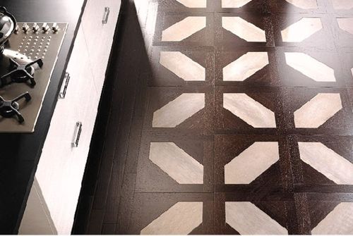 Parquet massello - SOPHIE - DARK WENGE - PARQUET IN - in legno / con intarsio in marmo / verniciato