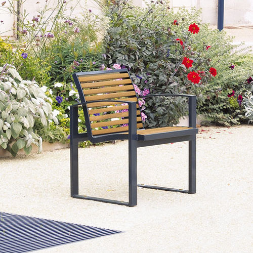 Sedia contemporanea - NEWPORT - AREA - da esterno / in acciaio / con supporto in acciaio
