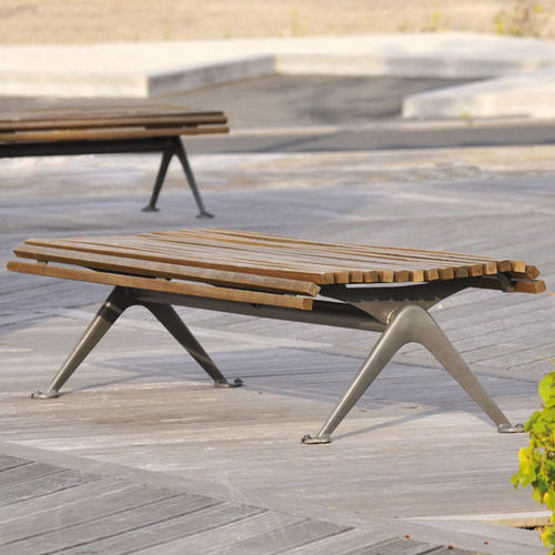 Panca per spazi pubblici contemporanea - NAPLES - AREA - in legno / in metallo