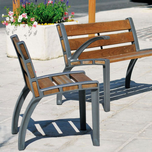 Sedia contemporanea - ATHÈNES - AREA - in legno / in legno / per spazi pubblici