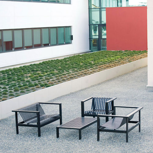Set tavolo e sedia contemporaneo - SOFIA - AREA - in metallo / per spazio pubblico