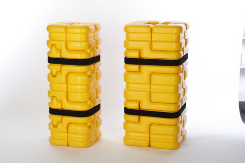 Protezione per pilastri installazione facile - CS-FIT-S-Y, CS-FIT-M-Y - Sentry Protection - alta visibilità / regolabile