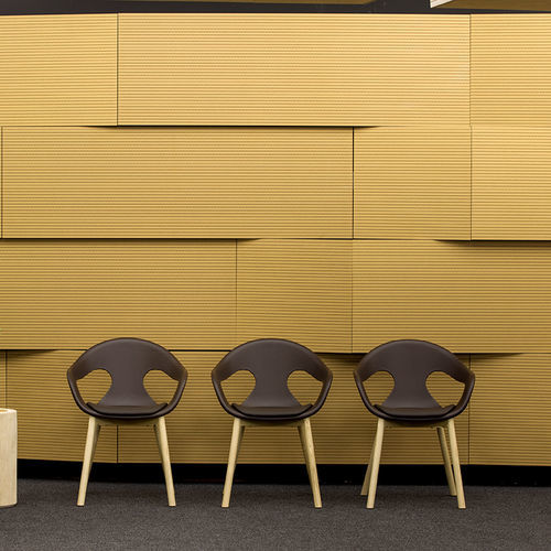 Sedia contemporanea - Sunny 4WL - arrmet - da interno / in polipropilene / con supporto in frassino