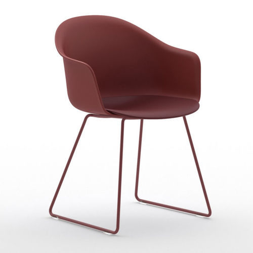 Sedia da ristorante design scandinavo - Máni Armshell SL - arrmet - da interno / in polipropilene / con supporto in metallo