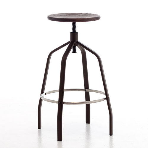 Sgabello da bar contemporaneo - VITO - arrmet - in legno / con supporto in acciaio verniciato a polvere / con 4 gambe