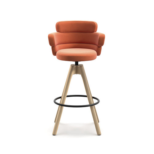 Sedia alta contemporanea - DAM XL ST-SW - arrmet - da interno / in tessuto / in pelle