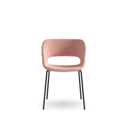 Sedia visitatore contemporanea - Kabira 4L  - arrmet - da interno / in tessuto / in pelle