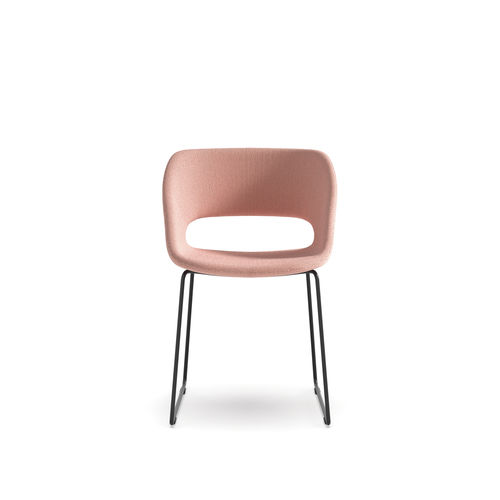 Sedia visitatore contemporanea - Kabira SL  - arrmet - da interno / in tessuto / in pelle