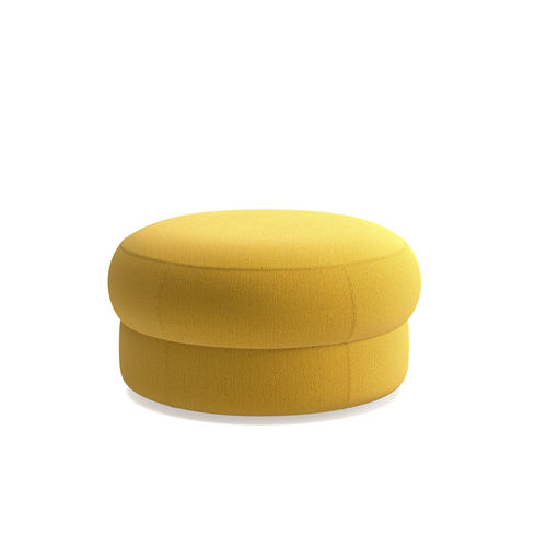 Pouf contemporaneo - CÈPE M  - arrmet - in tessuto / in pelle / tondo