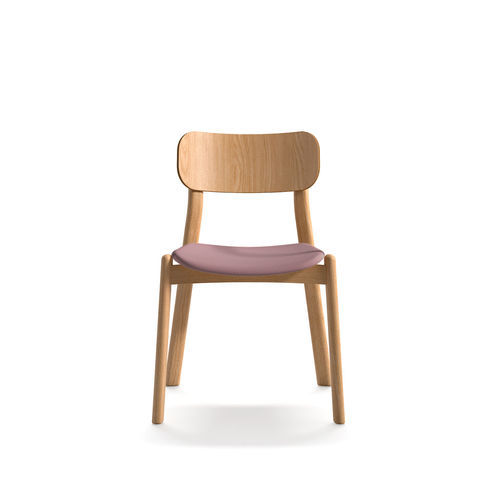 Sedia contemporanea - Kiyumi Wood + Fixed Cushion  - arrmet - da interno / in tessuto / in frassino