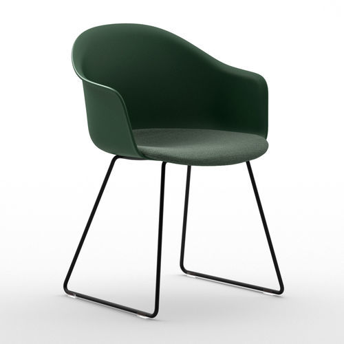 Sedia contemporanea - Máni Armshell+f SL - arrmet - da interno / in tessuto / in pelle