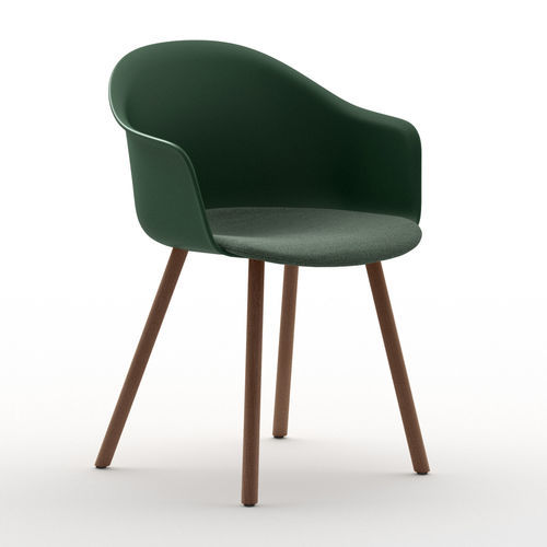 Sedia contemporanea - Máni Armshell+f 4WL - arrmet - da interno / in tessuto / in pelle