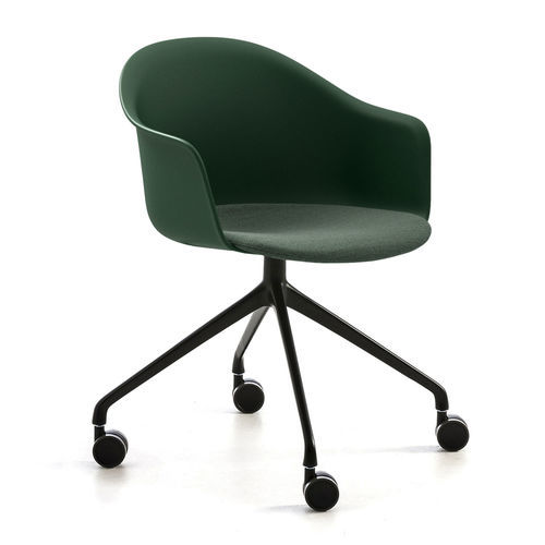 Sedia da ufficio contemporanea - Máni Armshell+f HO/4 - arrmet - da interno / in tessuto / in pelle