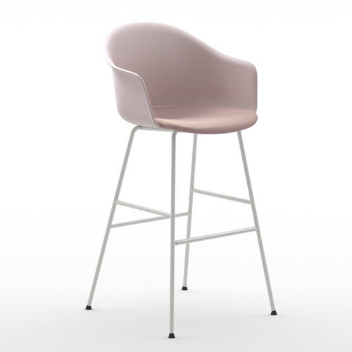 Sedia alta contemporanea - Máni Armshell+f ST-4L - arrmet - da interno / in tessuto / in pelle