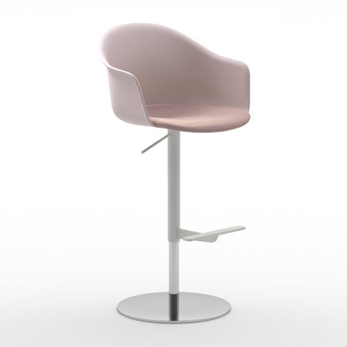 Sedia alta contemporanea - Máni Armshell+f ST-ADJ - arrmet - da interno / in tessuto / in pelle