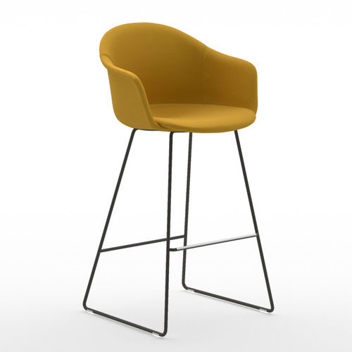 Sedia alta contemporanea - Máni Armshell ST-SL - arrmet - da interno / in tessuto / in pelle