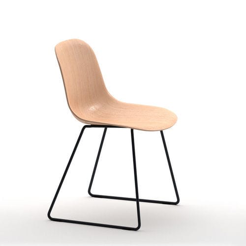 Sedia contemporanea - Máni SL/ns - arrmet - da interno / in frassino / con supporto in acciaio