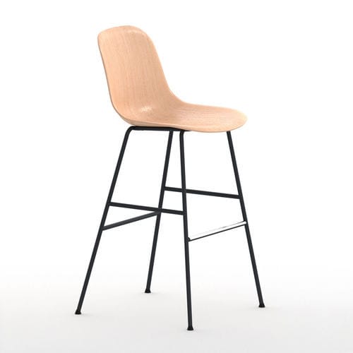 Sedia alta contemporanea - Máni ST-4L/ns - arrmet - da interno / in frassino / con supporto in acciaio