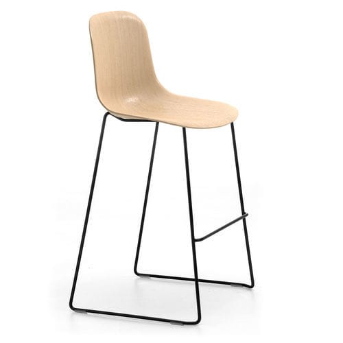 Sedia alta contemporanea - Máni ST-SL - arrmet - da interno / in frassino / con supporto in acciaio