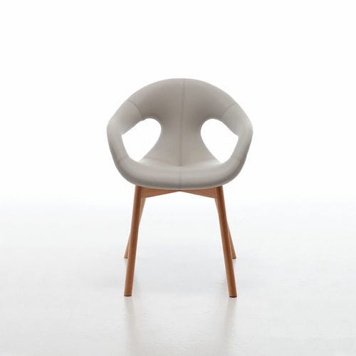 Sedia contemporanea - Sunny 4WL - arrmet - da interno / in tessuto / con supporto in frassino