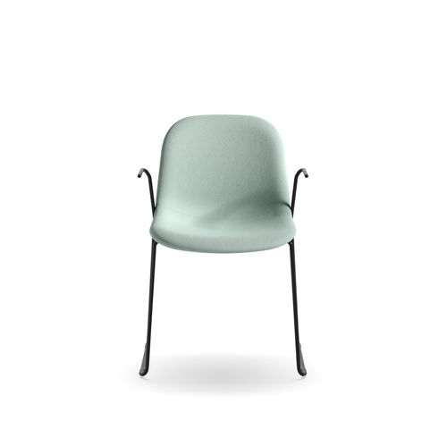 Sedia visitatore design scandinavo - Máni AR-SL - arrmet - da interno / in tessuto / in pelle