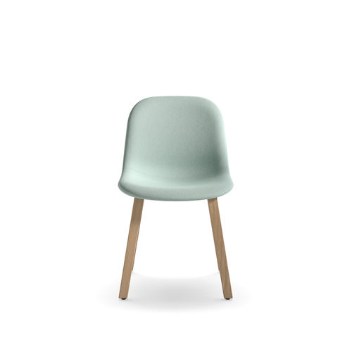 Sedia da pranzo contemporanea - Màni Fabric WL - arrmet - da interno / in pelle / in legno