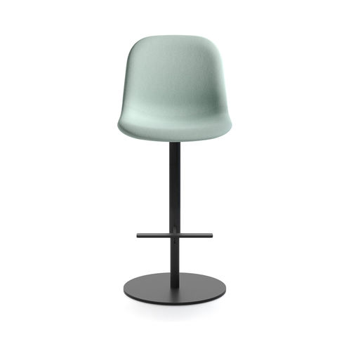 Sgabello da bar design scandinavo - Mani ST S-A - arrmet - in pelle / in tessuto / con supporto in acciaio