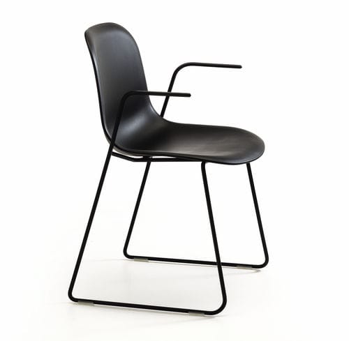 Sedia design scandinavo - Mani Plastic AR-SL - arrmet - da interno / in polipropilene / in pelle