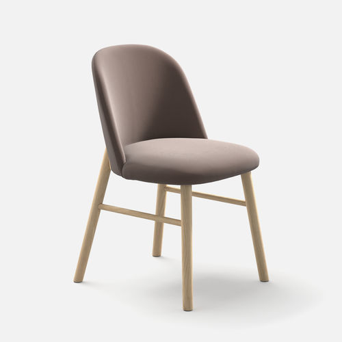 Sedia da pranzo design scandinavo - Doc - arrmet - da interno / in tessuto / in pelle