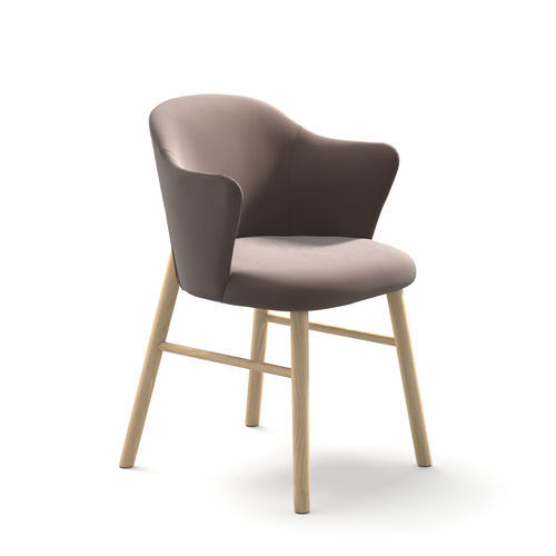 Sedia da ristorante design scandinavo - Doc AR  - arrmet - da interno / in tessuto / in pelle