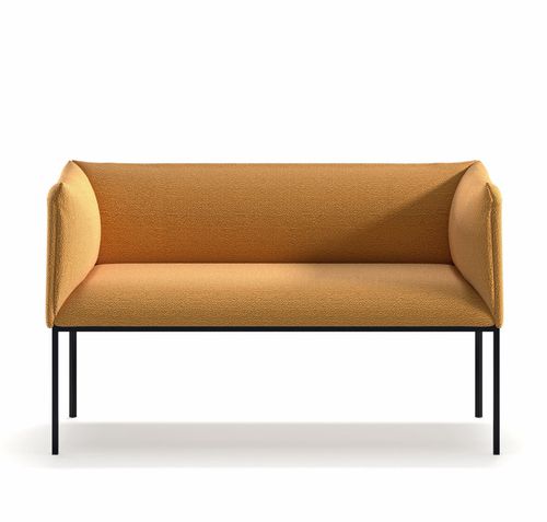 Divanetto imbottito contemporaneo - Sharp SO - arrmet - in tessuto / in pelle / con supporto in acciaio