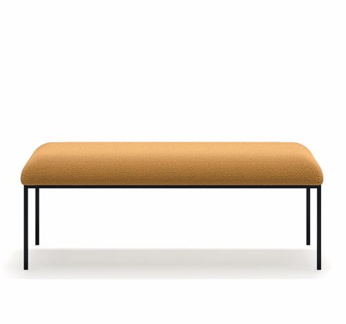 Divanetto imbottito contemporaneo - Sharp BE - arrmet - in tessuto / in pelle / con supporto in acciaio