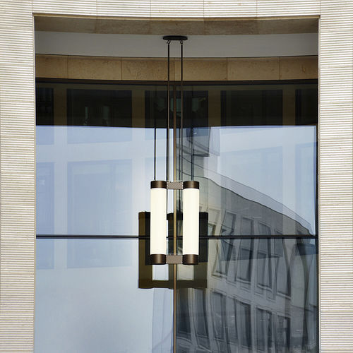 Lampada a sospensione - TOWER - LFF - in ottone / in vetro opalescente / design industriale