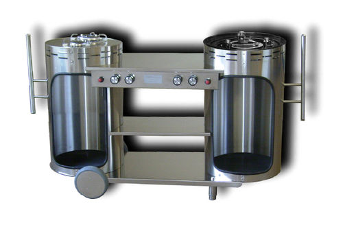 Cucina da esterno - BONGOS : KBQ S40 - Emme Group - in stile industriale / in acciaio inossidabile / senza maniglie