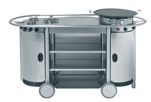 Cucina da esterno - BONGOS : TUS BG 005 LUX - Emme Group - in stile industriale / in acciaio inossidabile / con maniglia integrata